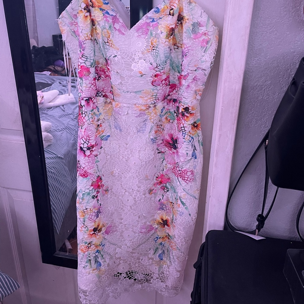 White flowery dress